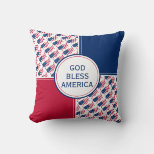 Patriottische GOD BLESS AMERICA Flag Kussen