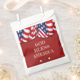 Patriottische God Bless America Red White Bunting Bedankzakje