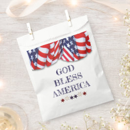 Patriottische God Bless America Red White Bunting Bedankzakje