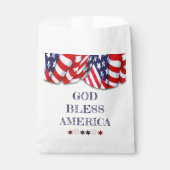 Patriottische God Bless America Red White Bunting Bedankzakje (Voorkant)
