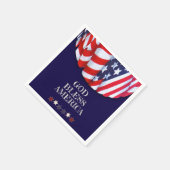 Patriottische God Bless America Red White Bunting Servet (Hoek)