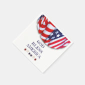Patriottische God Bless America Red White Bunting Servet (Hoek)
