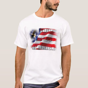 Patriottische God Bless America Soaring Eagle USA  T-shirt