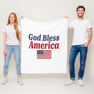 Patriottische God Zegen Amerika Fleece Deken