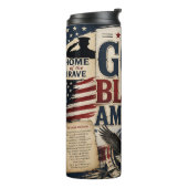 Patriottische God Zegen Amerika Thermosbeker (Gedraaid links)