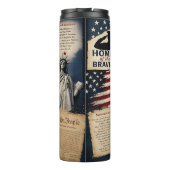 Patriottische God Zegen Amerika Thermosbeker (Achterkant)