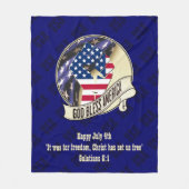 Patriottische GOD ZEGENE AMERIKA 4 juli Fleece Deken (Voorkant)