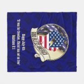 Patriottische GOD ZEGENE AMERIKA 4 juli Fleece Deken (Voorkant (Horizontaal))
