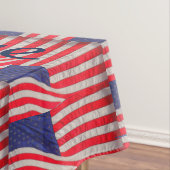 Patriottische God zegene Amerika Amerikaanse vlagg Tafelkleed (Voorbeeld)