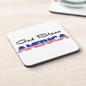 Patriottische God zegene Amerika Bier Onderzetter (Linkerzijde)