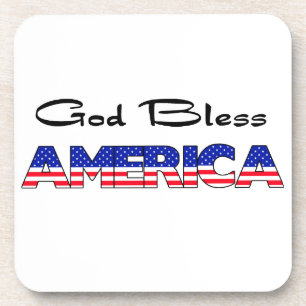 Patriottische God zegene Amerika Bier Onderzetter