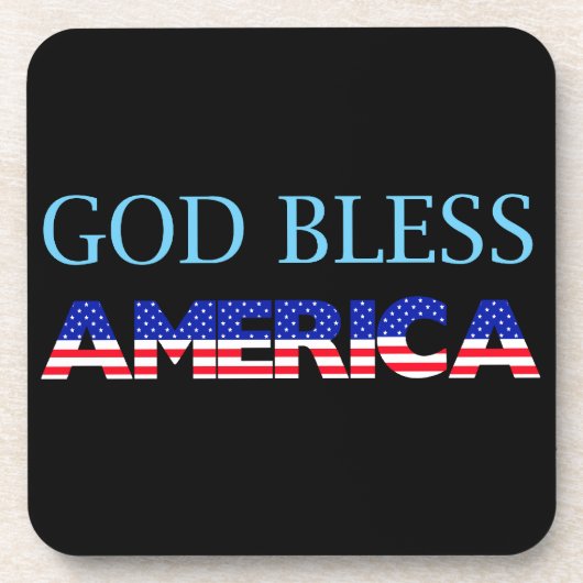 Patriottische God zegene Amerika Bier Onderzetter (Voorkant)