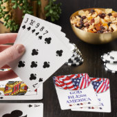 Patriottische God zegene Amerika Bunting Pokerkaarten (Insitu)