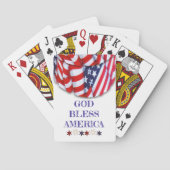Patriottische God zegene Amerika Bunting Pokerkaarten (Achterkant)