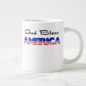 Patriottische God zegene Amerika Grote Koffiekop (Rechts)
