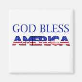 Patriottische God zegene Amerika Magneet (Voorkant)
