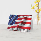 Patriottische God zegene Amerika op de Amerikaanse Kaart (Gele Bloem)