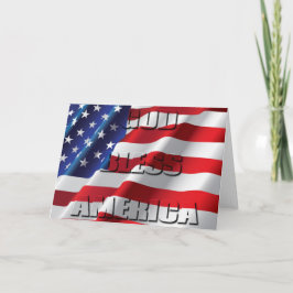 Patriottische God zegene Amerika op de Amerikaanse Kaart