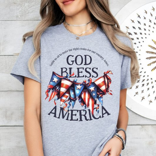 Patriottische God zegene Amerika. Stemmers Prayer  T-shirt