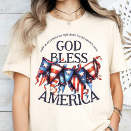Patriottische God zegene Amerika. Stemmers Prayer  T-shirt