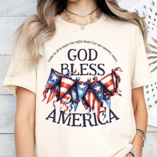 Patriottische God zegene Amerika. Stemmers Prayer  T-shirt