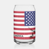 Patriottische GOD ZEGENE AMERIKA Vlag Blikvorm Glas (Rechts)