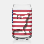Patriottische GOD ZEGENE AMERIKA Vlag Blikvorm Glas (Links)