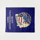 Patriottische GOD ZEGENE AMERIKA Wandkleed (Voorkant (horizontaal))