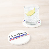 Patriottische God zegene Amerika Zandsteen Onderzetter (Zijkant)