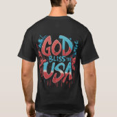 Patriottische "God zegene de VS" T-shirt ontwerp. (Achterkant)
