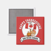 PATRIOTTISCHE GOD ZIJ DANK VOOR DE CANADESE THANKS MAGNEET (Voorkant / Achterkant)