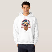 Patriottische Golden Retriever Boog Lay-Out Shirt  (Voorkant volledig)