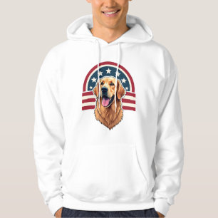 Patriottische Golden Retriever Boog Lay-Out Shirt 