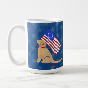 Patriottische Golden Retriever Dog American Flag M Koffiemok