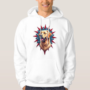 Patriottische Golden Retriever Hoek Barst Shirt 2
