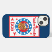 Patriottische Golden Retriever iPhone Hoesje (Achterkant horizontaal)
