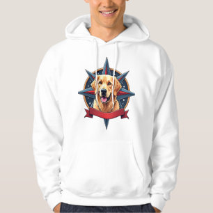 Patriottische Golden Retriever Kompas Star Tee 2 Hoodie