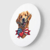 Patriottische Golden Retriever liefhebber vintage  Grote Klok (Hoek)