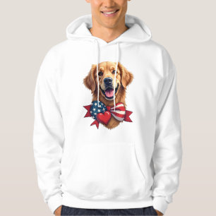 Patriottische Golden Retriever-liefhebber vintage  Hoodie