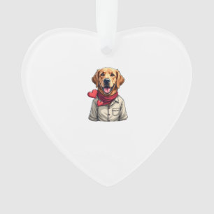 Patriottische Golden Retriever liefhebber vintage  Ornament