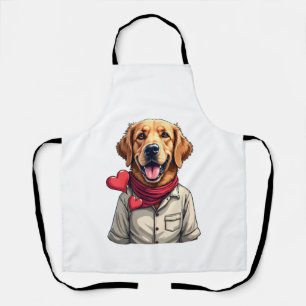 Patriottische Golden Retriever-liefhebber vintage  Schort