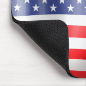 Patriottische Golden Retriever met vlag Muismat (Hoek)