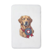 Patriottische Golden Retriever Reddings Vintage T- Badmat (Voorkant Verticaal)