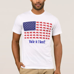 Patriottische Goldwing-motor T-shirt