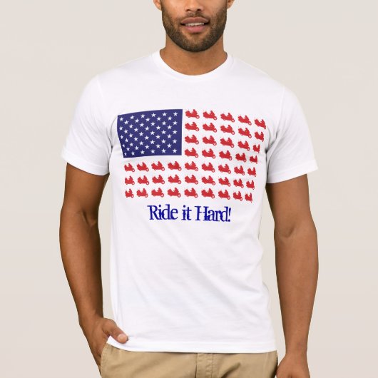 Patriottische Goldwing-motor T-shirt (Voorkant)