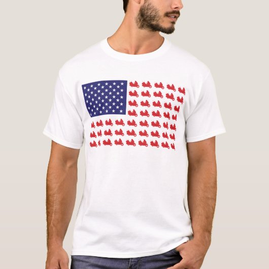 Patriottische Goldwing-motor T-shirt (Voorkant)