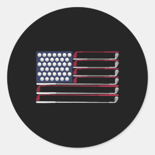 Patriottische Golf Amerikaanse 4 juli Golfclubs Am Ronde Sticker