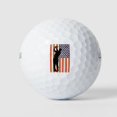 Patriottische Golf Balls met Amerikaanse vlag Golfballen (Voorkant)