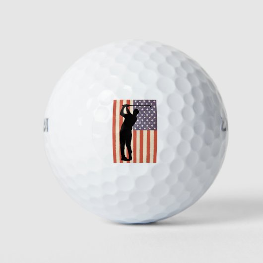 Patriottische Golf Balls met Amerikaanse vlag Golfballen (Voorkant)