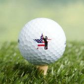 Patriottische Golf Balls met Amerikaanse vlag Golfballen (Insitu Shirt)